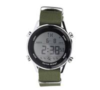Yctze Watch des Sports Numériques pour Hommes avec Calendrier de Chronomètre à Double Fuseau Horaire et Rétroéclairage EL - Montre du Bracelet élégant pour Actif (Green)