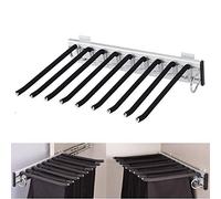 YCVAWEOD 9 Tige Armoire Pantalon de Placard de Rack de Placard pour écharpes et Jeans en métal Tige Suspendue pour Armoire coulissante côté Droit monté LWX