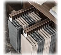 YCVAWEOD Armoire à Robe Robe Lourde Rails Push-Pull Pantalon Pantalon Rack Rack Rack Rack Rack Sort Sort Hangle Hanger Rod de 30 cm à 60 cm (Couleur: Brun foncé, Taille: 60 cm) LWX