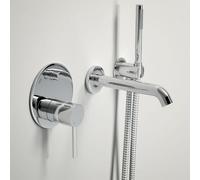 YCVAWEOD Baignier de Douche de Baignoire Tap Chrome Baignoir Tapis avec Douche à 360 degrés Tap Pivot de Douche et de tuyaux pour Les robinets de Bain LWX