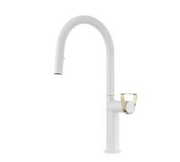 YCVAWEOD Barre de Salle à Manger de Robinet de Cuisine mélangeur d'évier de purgeur à Flux Tapé de tête (Blanc, G1 / 2) LWX