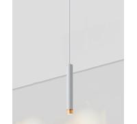 YCVAWEOD Blanc, 40 cm, LED 5WD Lampe de Salle à Manger Lampe Suspendue cylindrique Moderne Minimalisme Chambre Table de Chevet Lampe Suspendue Lumière Neutre 4500 K Salon Escaliers Loft LWX
