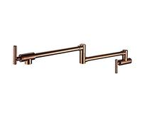 YCVAWEOD Bras de Cuisine en Laiton Robinet Pliant Mur à 360 degrés Rotation de mélangeur Chaud et Froid Tape Noir/Rose Or/Chrome avec aérateur Single Levier rétro, b LWX