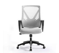YCVAWEOD Chaire de Bureau exécutif Professionnel Confortable Home Mid-Back Mesh Rolling Work Swivel Task Chairs with Wheels Study Conference Chaire Chaire de Bureau d'ordinateur (Gris) LWX