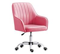 YCVAWEOD Chaise de Bureau à Domicile Chaise de Bureau pivotant Moderne Chaise de Bureau en Cuir PU, Chaise de réception de Fauteuil pivotant à 360 ° LWX