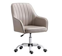 YCVAWEOD Chaise de Bureau à Domicile Chaise de Bureau pivotant Moderne Chaise de Bureau en Cuir PU, Chaise de réception de Fauteuil pivotant à 360 ° LWX