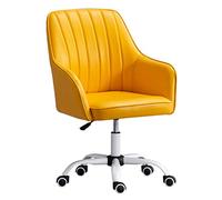 YCVAWEOD Chaise de Bureau à Domicile Chaise de Bureau pivotant Moderne Chaise de Bureau en Cuir PU, Chaise de réception de Fauteuil pivotant à 360 ° LWX