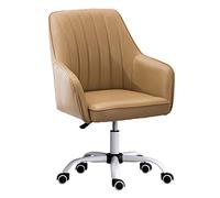 YCVAWEOD Chaise de Bureau à Domicile Chaise de Bureau pivotant Moderne Chaise de Bureau en Cuir PU, Chaise de réception de Fauteuil pivotant à 360 ° LWX