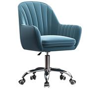 YCVAWEOD Chaise de Bureau Chaise de Bureau en Velours Petite Chaise Petite Chaise pour Le Bureau Chaise pivotante de Hauteur réglable avec Roues pour Le Salon, Maquillage, études LWX