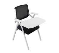 YCVAWEOD Chaise de Bureau, Chaise de Formation Pliante avec Tablette d'écriture, chaises de Bureau à Domicile, idéal pour la Classe, Le Bureau, la conférence (Noir) LWX