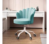 YCVAWEOD Chaise de Bureau Chaise de Jeu Chaise d'ordinateur en Velours Chaise pivotante, Chaise de Bureau à Domicile Mignon Chaise de Bureau de vanité rembourrée Moderne 360 ° LWX