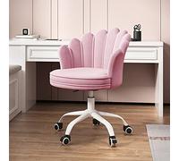 YCVAWEOD Chaise de Bureau Chaise de Jeu Chaise d'ordinateur en Velours Chaise pivotante, Chaise de Bureau à Domicile Mignon Chaise de Bureau de vanité rembourrée Moderne 360 ° LWX