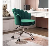 YCVAWEOD Chaise de Bureau Chaise de Jeu Chaise d'ordinateur en Velours Chaise pivotante, Chaise de Bureau à Domicile Mignon Chaise de Bureau de vanité rembourrée Moderne 360 ° LWX