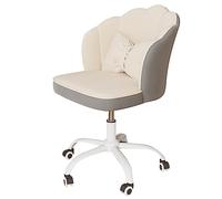 YCVAWEOD Chaise de Bureau de Bureau de Dossier de Conception en Forme de pétale avec Support tas-tête et Lombaire, Chaise d'ordinateur à l'arrière-arrière pivotant, Velours Respirant LWX