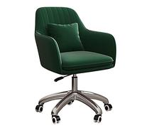 YCVAWEOD Chaise de Bureau exécutive Velvet Gaming Chaise d'ordinateur ajusté Chaise en Tufted rembourrée avec des Bras Confortables Élégant Chaise de Bureau pivotant pour la Maison et Le Bureau LWX