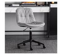 YCVAWEOD Chaise de Bureau Moderne MODERNEL sans Arme - Chaise de Bureau pivotant réglable en Hauteur Fauveau de tâches à Bascule en Cuir avec Roues Vanité et Salon élégant pour la Maison et LWX