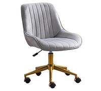 YCVAWEOD Chaise de Bureau pivotant en Velours avec Roues - Bureau à Domicile réglable et Chaise de vanité pour Chambre, Salon, Salle d'étude - sièges de tâche élégant et Confortable (E) LWX