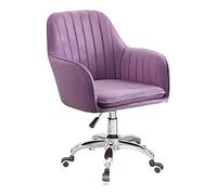YCVAWEOD Chaise de Bureau pivotant en Velours Chaise de Bureau pivotante rembourrée, Chaise de Bureau réglable, Chaise d'ordinateur avec accoudoir pour la Maison, Le Bureau, Chambre à Coucher LWX