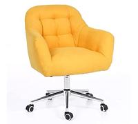 YCVAWEOD Chaise de Bureau rembourrée en Velours Confortable avec Rotation à 360 °, Petite Chaise pivotante Mignonne pour vanité d'étude de Salon, Chaise de Bureau à Domicile (Bleu) LWX