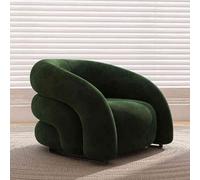 YCVAWEOD Chaise de canapé Unique à Accent Moderne avec Bras, Fauteuil de canapé à Fauteuil Confortable pour Chambre à Coucher, Bureau, Vert foncé entièrement assemblé LWX