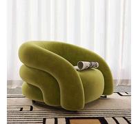 YCVAWEOD Chaise de canapé Unique à Accent Moderne avec Bras, Fauteuil de canapé à Fauteuil Confortable pour Chambre à Coucher, Bureau, Vert entièrement assemblé LWX