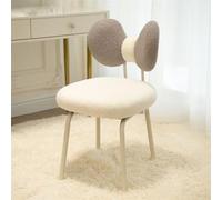 YCVAWEOD Chaise de Maquillage Moderne Chaise de vanité avec Chaise de Back-Office à Bowknot avec Jambes en métal Tabouret de Maquillage Chaise de Bureau pour Le vestiaire Salon Salon Durable (A (Non