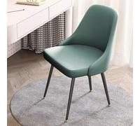 YCVAWEOD Chaise de Salle à Manger en Cuir Moderne avec des Jambes en métal pour Le Salon Kitchen Office sans Bras et Chaise Verte Confortable LWX