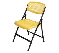 YCVAWEOD Chaise Pliante - Cadre en Maille et en Acier Respirants, siège en Plastique empilable pour Les événements, Bureau, Mariage, fête, léger et Durable LWX
