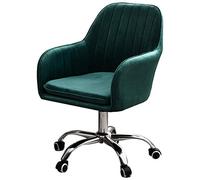 YCVAWEOD Chaises d'ordinateur Confortables Chaise de Bureau à Domicile pivotante Bureau de Chaise d'ordinateur rembourrée Base en métal avec Dossier LWX