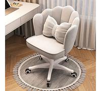 YCVAWEOD Chaises d'ordinateur Confortables Chaise de Bureau en Velours avec Accentuation de pétale ordinable Ordinateur à 360 ° Bureau rembourré pour vanité Chambre à Coucher LWX