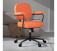 YCVAWEOD Chaises d'ordinateur Confortables Chaise de Bureau exécutive avec Roues et Bras PU Ordinateur Chaise de Bureau réglable Confortable LWX
