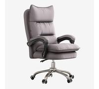 YCVAWEOD Chaises d'ordinateur Confortables Grandes et Hautes Chaise de Jeu avec Une Hauteur de Dos de Dossier épais réglable accoudoir de Bureau Gris Bourse pour Roues Adultes LWX