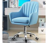 YCVAWEOD Chaises d'ordinateur Confortables Mignonnes Chaise à Domicile avec Bras, chaises de vanité pivotant Modernes Confortables Roues, Chaise d'ordinateur réglable LWX