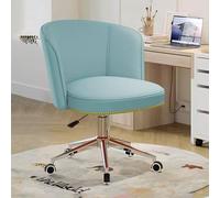 YCVAWEOD Chaises informatiques Confortables chaises de Bureau Modernes, Chaise de vanité pour Maquillage Salon Jeu Chaise de Bureau pivotant réglable LWX