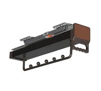 YCVAWEOD Clatage Extensible télescopique Tire de tir à vêtements rétractables Rail de Cintre pour l'organisation de la Garde-Robe (Noir 35 cm / 14 Pouces) LWX