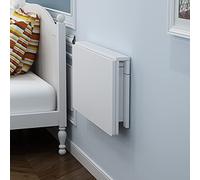 YCVAWEOD Cuisine de Table Murale, Bois Blanc | Table à Manger à Feuilles de Gamme Pliante Bureau d'ordinateur d'angle pour Petits espaces Ordinateur Portable Bureau de Travail de Jeu de Chevet, 60 70