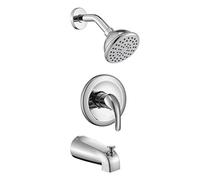 YCVAWEOD Douche à Main (en: Jeu de Robinet de Douche Premium avec Bec de Baignoire et divertisseur, Jeu de Robinet de mélangeur à Manche Unique, Pomme de Douche de 6 ", soupape