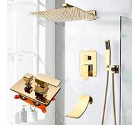 YCVAWEOD Douche Robinet Ensemble de Salle de Bain Fauce de Douche GOR Grande comme DE PLAIE comme Mur Mur MOURTAGE BATUITE SYSTÈME SORME Salle Salle Section DE SOIRIT LWX