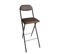 YCVAWEOD Ensemble de Chaise Pliante Portable - tabourets légers en 2 pièces avec sièges rembourrés pour la Guitare de Bureau à Barre Haute - Brun 70 cm de Hauteur LWX