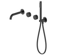 YCVAWEOD Ensemble de Robinet de Baignoire Noire Moderne avec Douche de Douche intégrée mélangeur de Douche Mural pour Baignoire et rénovation de Salle de Bain LWX