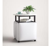 YCVAWEOD Ensemble de sièges en Cube empilable avec roulettes pivotantes et Table Basse de Chaise de Chaise de canapé Moderne Combo Ottoman Combo pour Salon et Bureau à Domicile LWX
