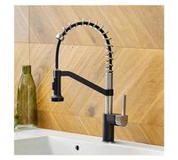 YCVAWEOD Évier de Statue Lever à Une Seule Voie avec pulvérisateur abaissé Printemps 3 funct Kitchen Arc Arc, Cuisine suty décorations LWX