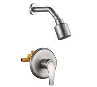 YCVAWEOD Fixage de Robinet de Douche Mural Moux de triche de Douche de Douche Système d'équilibrage de la Pression de la Tenue Unique avec Une tête Propre détachable en aérosol LWX
