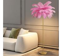 YCVAWEOD Lampadaire LED Moderne en Plumes d'autruche, Design élégant pour Chambre à Coucher, Salon, Salle à Manger et Cuisine, Solution d'éclairage de décoration d'intérieur élégante LWX