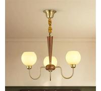 YCVAWEOD Lampe à Suspension contemporaine américaine rétro créativité Salon Salle à Manger Chambre hôtel Villa café Art Simple Lustre à LED pour la Maison (G 3 lumières) LWX