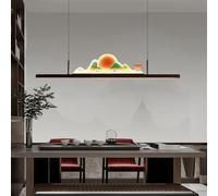 YCVAWEOD Lampe à Suspension de Restaurant Contemporain LED Style Chinois rétro créativité Bar comptoir Salon Chambre étude hôtel Salon de thé Lustre (Style 21 L120 CM) LWX