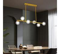 YCVAWEOD Lampe à Suspension Moderne Lampe à Suspension d'intérieur Boule à Bulles Moderne Longue Bande Lampes suspendues Lampe de Restaurant d'art de Fer de Haricot Magique, Plafond LED (OneColor, 10