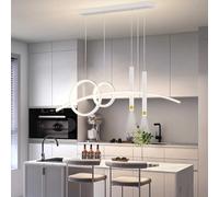 YCVAWEOD Lampe à Suspension Moderne, Lustre LED à intensité Variable avec télécommande, Suspension réglable en Hauteur pour Salle à Manger, Salon, Cuisine et Bureau. LWX