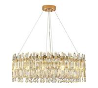 YCVAWEOD Lampe Nordique Moderne de Luxe Pendentif en Cristal LED Lustre Villa Chambre Salon Cuisine Lampe décor à la Maison luminaire LED LWX