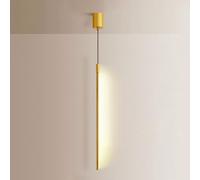 YCVAWEOD Lampe Suspendue linéaire dorée, Lustre Minimaliste Moderne, plafonnier à Longue Bande pour Salon et Chambre à Coucher, luminaire LED, décoration d'intérieur élégante LWX